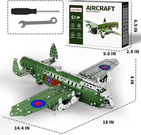Set 389 8-12, 8 9 10 11 12-16 Lucky Doug STEM Building Projects Model Airplane - Pieces STEM Project Building Toys