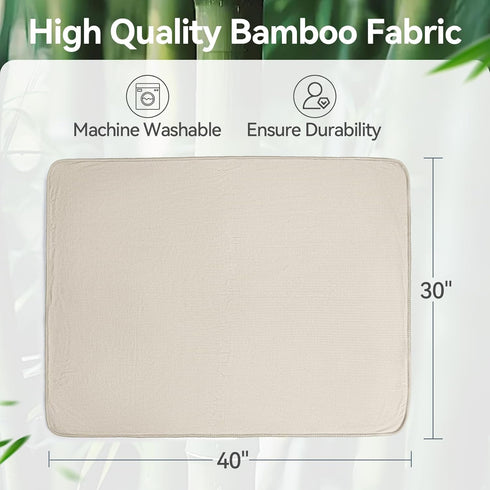 BubblePanda 30x40 Inches Ultra-Soft Rayon Made from Bamboo Baby Blanket - Double-Layer Swaddle Blanket, Breathable