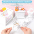 5 Pcs 1:12 Scale Wooden Dollhouse Furniture Set - White Miniature Wood Bedroom Accessories for Creative Play