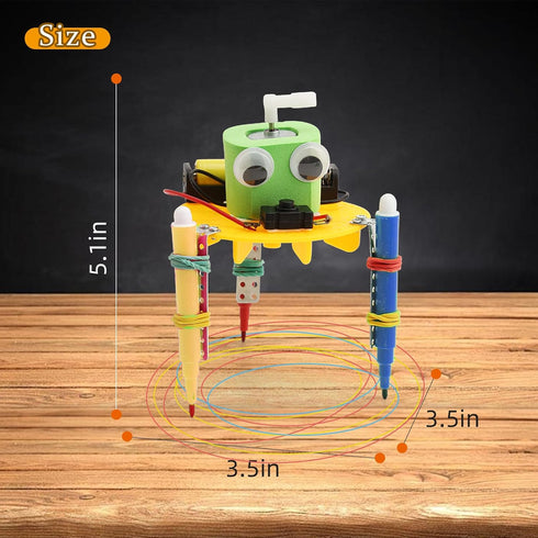 8-12: 4-Pack Bulk STEM Craft Kits for Kids Doodling Robot Building Kits, Classroom Activities & Science Experiments