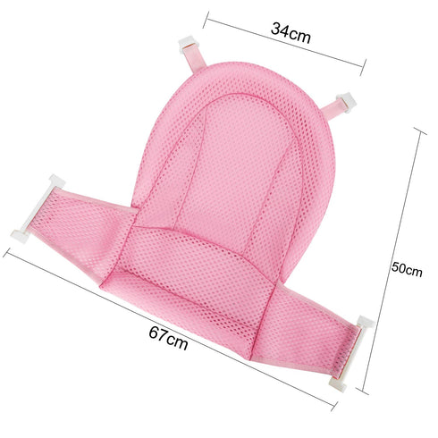 Adjustable Universal Baby Bath Support Mesh, Non-Slip Infant Bathtub Sling, Quick Drying Bath Cushion for 0-3
