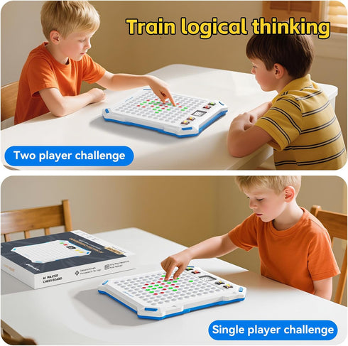 Lqqyee 14 6-12 Kids Smart Chess Board Games ,Built-in Strategy Handheld Puzzle Game,Portable Travel Games for Kids Ages