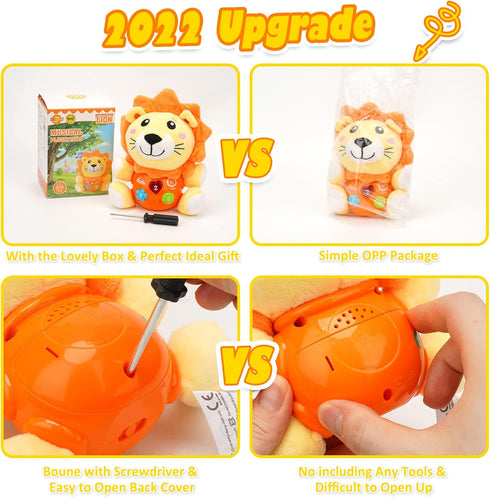 Baby Toys for 6 to 12 Months - Musical Lion Plush Toy for 1 Year Old Boys & Girls - Best Newborn Gift
