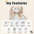Riff Raff Baby Sleep Toy Soother - Musical Plush Bunny with White Noise & Lullaby - Lovey Security Blanket for Newborns