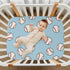 39 27 5In Breathable Mini Crib Mattress Sheets Fitted, Toddler Baby Sheets for Crib Mattress Soft & Breathable * * Blue