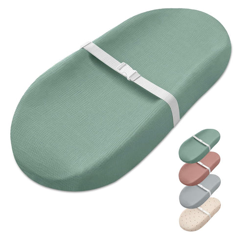 Blissful Diary Muslin Baby Changing Pad with Waterproof Lining Foam, Diaper Changing