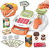 Sotodik Cash Register 36PCS Supermarket Shop Toys with Electronic Sounds,Working Scanner,Calculator,Credit Card Reader,Play