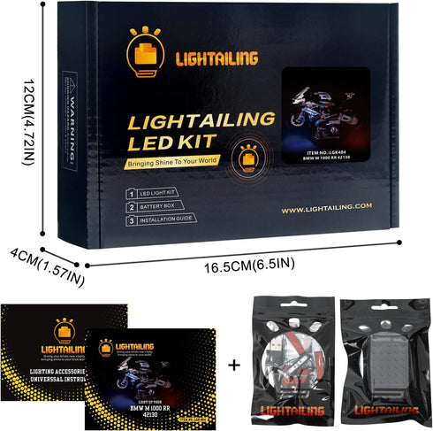 LIGHTAILING LED Light for Lego 42130 Technic M 1000 RR Building Blocks Model - NOT Included