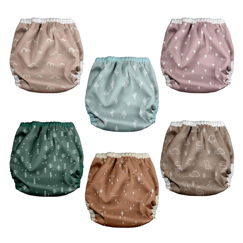 Gusset Mama Koala Reusable Adjustable Cloth Diaper Covers with Double for Girls and Boys, Snap Closure, Size S (Simply