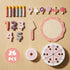 2-5, Pretend Play Food for Toddlers Wooden Birthday Fake Cake with Candles and Numbers,Tea Party Learning Kitchen Gift