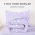 Set 4 Set Wake In Cloud - Toddler Bedding for Boys Girls, Cute Star Polka Dot, Pieces Soft Crib Bed Including