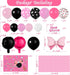 Pink Mouse Birthday Decorations of Pink Mouse Balloon Arch Kit with Backdrop & Tablecloth - Mouse Balloon Garland Different Sizes 5 12 Inch Pink Black Balloons for Girls Baby Shower Birthday Decor