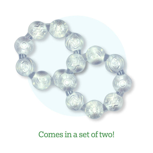 Green Sprouts Cool Ring Teether (2 Pack), Clear - 6mo+