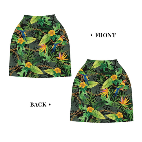 Schgap Flowers Macaw Car Seat Covers for Baby, Nursing Cover Breastfeeding Baby Carrier Covers Carseat Canopy