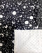 Baby Blanket for Boys Girls, Black Moon Star Minky Double Layer Receiving Blanket with Dotted Backing, 30x40 Inch