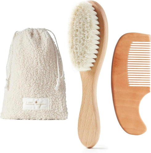 Baby Hair Brush Set – Soft Baby Brush Set for Newborns | Baby Comb and Brush Set for Girl and Boy, Toddler Hair Brush