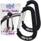 Stroller Hooks for Hanging Diaper Bags, Mommy Stroller Clip Organizer Hook, Large Carabiner Clips (2 Pack)