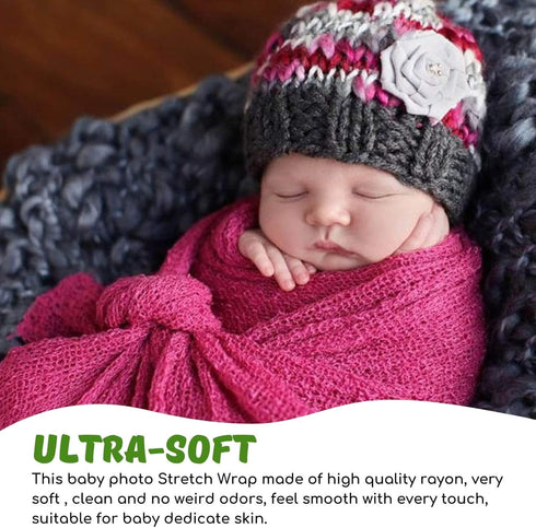 Sunmig Newborn Baby Stretch Wrap, Photo Props, Rose