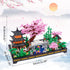TzFioy Set (2805 Japanese Zen Garden Micro Brick Building Pieces) Tranquil Garden Model Educational Toy Gift for Kids