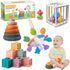 Wuzhineisn Montessori Baby Toys for Ages 6-18 Months - Pull String Teether,