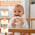 0-6 6-12 Socub Baby Teething Toys for Months- BPA-Free Food-Grade Silicone & Natural Beech Wood Teether Ring