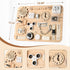 Potatomato Wooden Montessori Large Busy Board for Toddlers and Kids Sensory Activity Board Toy for Babies Boys Girls