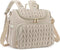 Bevkois Small Diaper Bag Backpack Quilted Mini Baby Crossbody Diaper Bag Tote for