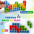 WOWNOVA 48PCS Tetra Tower - Fun Balance Stacking Building Blocks for Kids, Adults, and Family Game Night