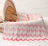 Baby Blanket Knitted Pink Chevron, Soft Toddler Nursery Crib Throw Blankets, Receiving Swaddle Blanket, Stroller Cover