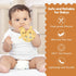3-6 0-12 MCGMITT Baby Teething Toys for Months, Easy Grasp Silicone Infant Rattle Teether Toy for Months, BPA-Free Food