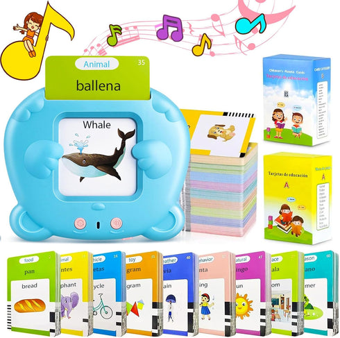 Spanish & English Talking Flash Cards for Toddler, 510 Sight Words Learning