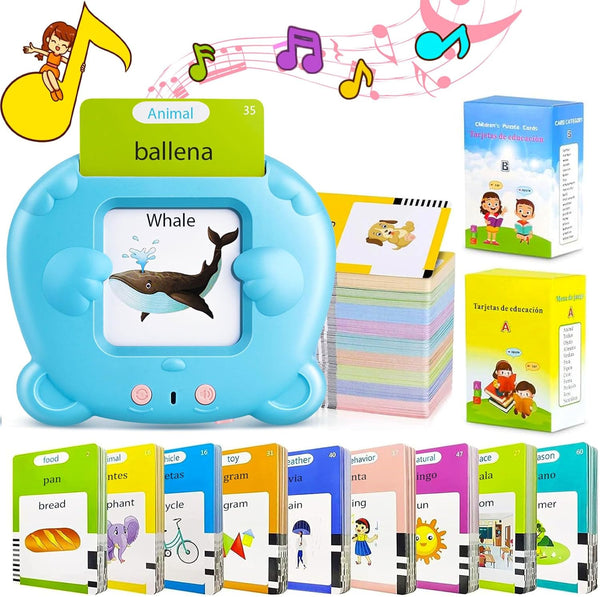 Spanish & English Talking Flash Cards for Toddler, 510 Sight Words Learning