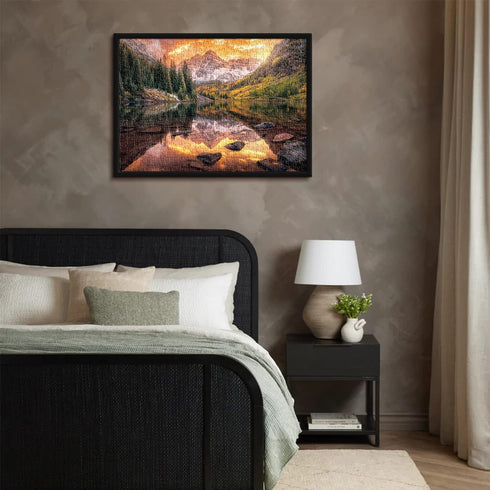 Nature Puzzle for Adults 1000 Piece Mountain Lake Landscape Scenery Jigsaw Puzzles, Maroon Lake Scenic