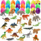CUTE STONE 24 Pack Filled Easter Eggs with Dinosaurs and Animals, Easter