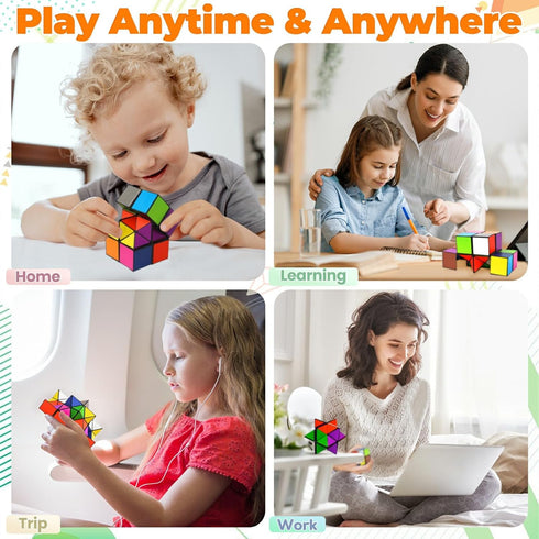 Star Cube Magic Cube Set, 2 in 1 Yoshimoto Cube for Kids and Adults, Toy for Ages 8-12