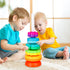 Spinning Stacking Toys for Babies 12+ Months, Montessori Ring Stacker for Toddlers, Educational Learning Toys