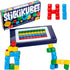 StickiKubes 36 Non-Toxic Stacking Cubes in 4 Colors, Creative Construction Toy with Display Easel (1 Pack)