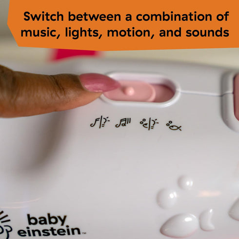 Pink Sea Dreams Soother: Musical Crib Toy & Sound Machine for Newborns