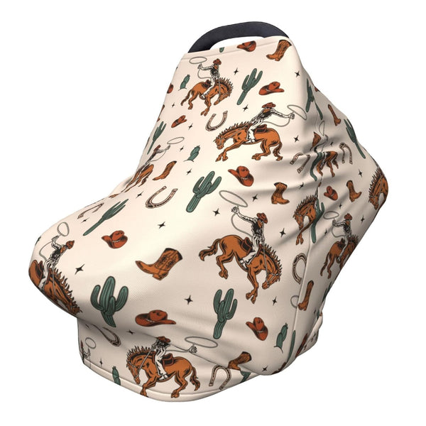 Sozzjile Western Car Seat Covers Baby Multi-Use Car Seat Canopy Carrier Cover, Breathable