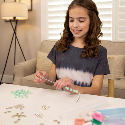 Hapinest Make Your Own Clay Jewelry Arts and Crafts Kit for Girls Ages 8-12, 3 Bracelets and 3 Necklaces