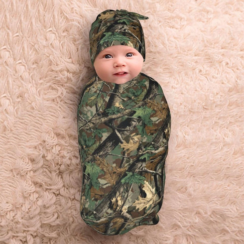 Jarverce Camo Swaddle Blanket, Hunting Theme Soft Swaddling Blanket Baby Clothes, Camo Baby Stuff