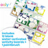 OOLY Water Amaze, 12 Reveal Boards & Brush, Reusable Water Reveal Pads for Kids, Water Coloring Books for Toddlers