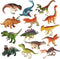 14 Pcs Figures Toys, Realistic Mini Dinosaurs Animal Figurines for Educational Playset & Cake Topper Ornaments