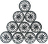 EUDAX 30mmx9mm Plastic Roll Toys Wheel and 2mm Dia Shaft Axles for DIY Toy RC Car Truck (100 Pcs)
