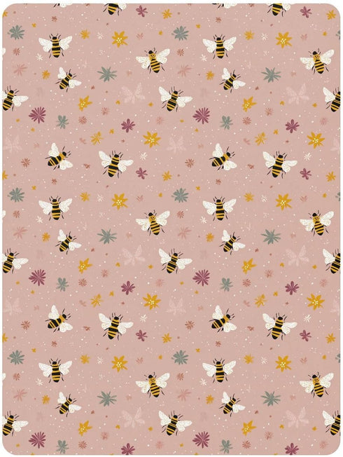 miaozhen 1 Pack 52x28 Cotton Baby Crib Sheets for Boys Girls Soft Stretchy Naughty Lakeshore Bees Fleur Harris Toddler