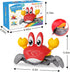 FunMission Tummy 3-6 3 7 8 9 Crawling Crab Baby Toy, Infant Time Toys for Year olds with Music and LED Light, Sensory