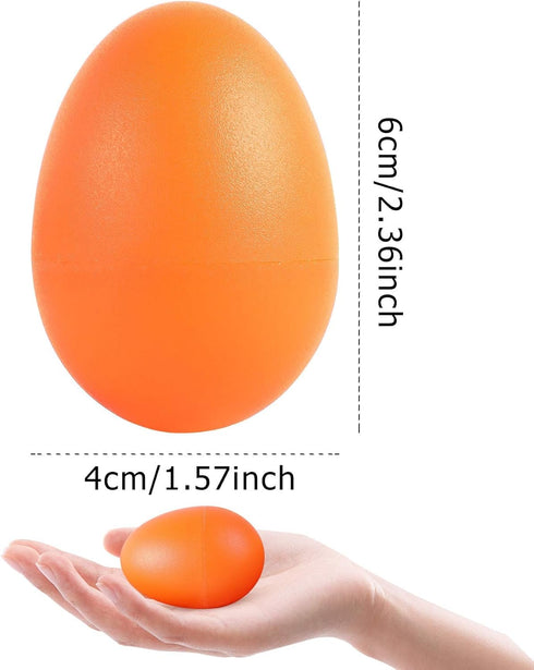 Augshy 14 PCS Plastic Egg Shakers, Colorful Percussion Musical Egg Maracas for Kids Toys