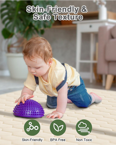 50" 50" TINYHARBO Premium Foam Baby Play Mat x with Removable Cover, Extra Thick Padding Playpen Mat, Non-Slip Floor
