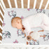 Vdsrup 39 27 5In Crib Sheets for Boys Girl Cat Pink Bow Neutral Mini Crib Mattress Sheets Fitted, Toddler Baby Sheets