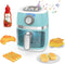 Toy Air Fryer for Kids Kitchen Playset, Chef Pretend Play Kitchen Accessories with Color Changing Play Food, Cooking